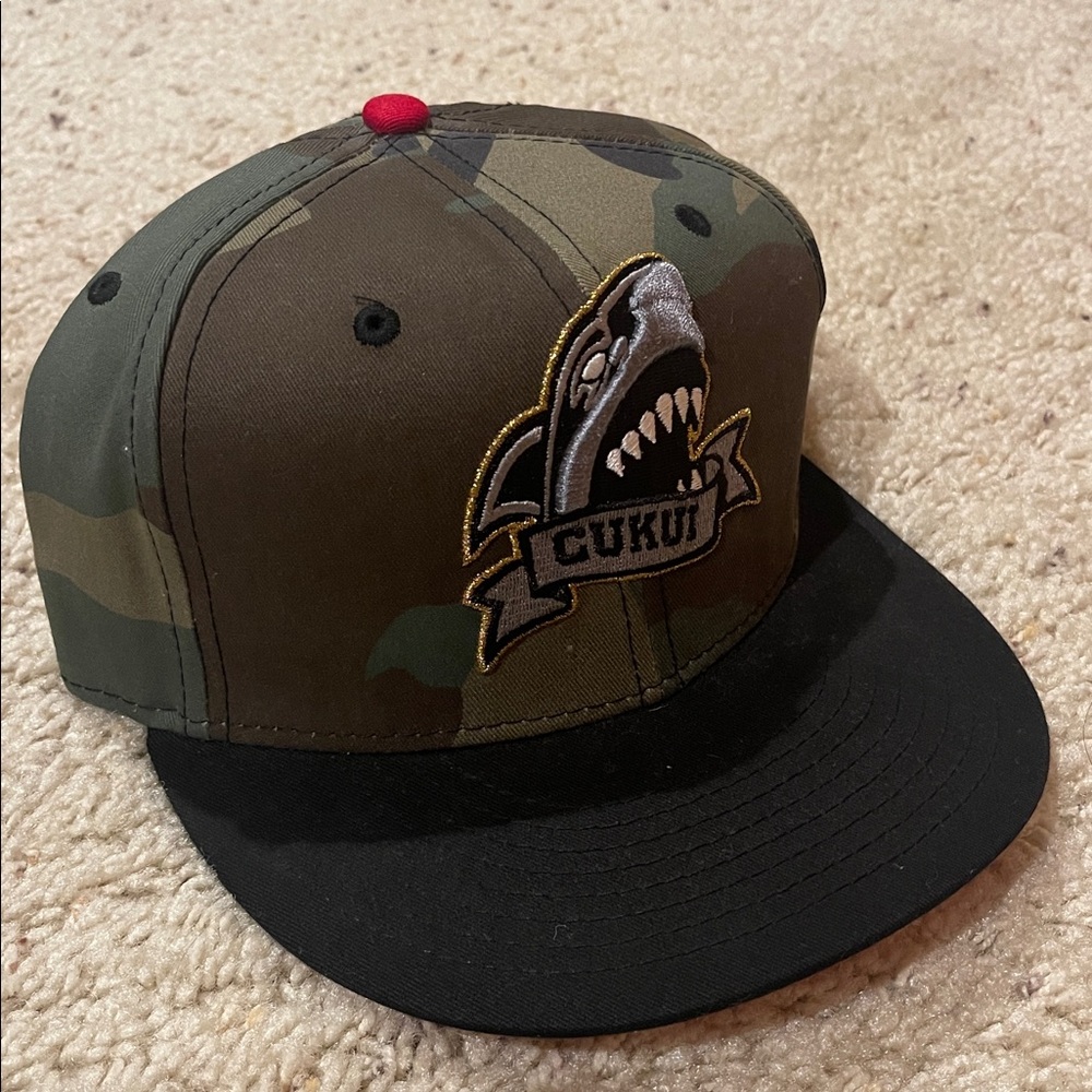 VINTAGE CUKUI BAYAREA SAN JOSE NATIVE NEW ERA COLLAB CAMO SNAPBACK SZ ADJUSTABLE